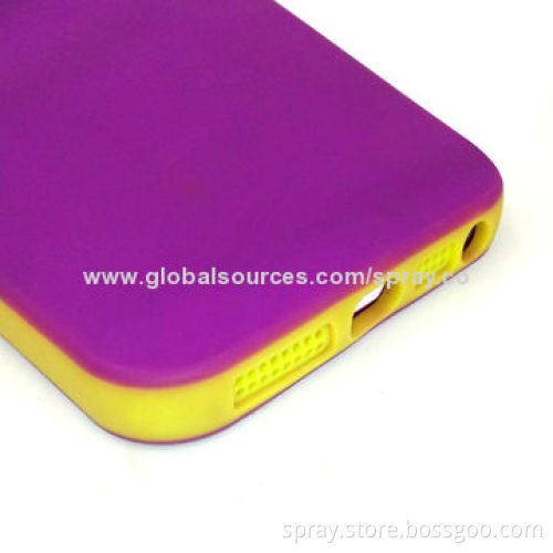 Dual Color Injection TPU Case Cover Bumper for iPhone 5/5S, Different Colors Available